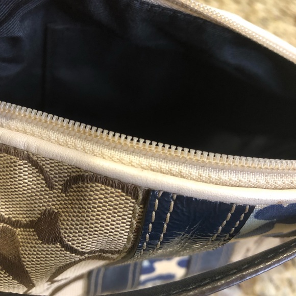 Coach Hampton Signature Mini Satchel Leopard Detail Colorblock Handbag - Picture 5 of 11